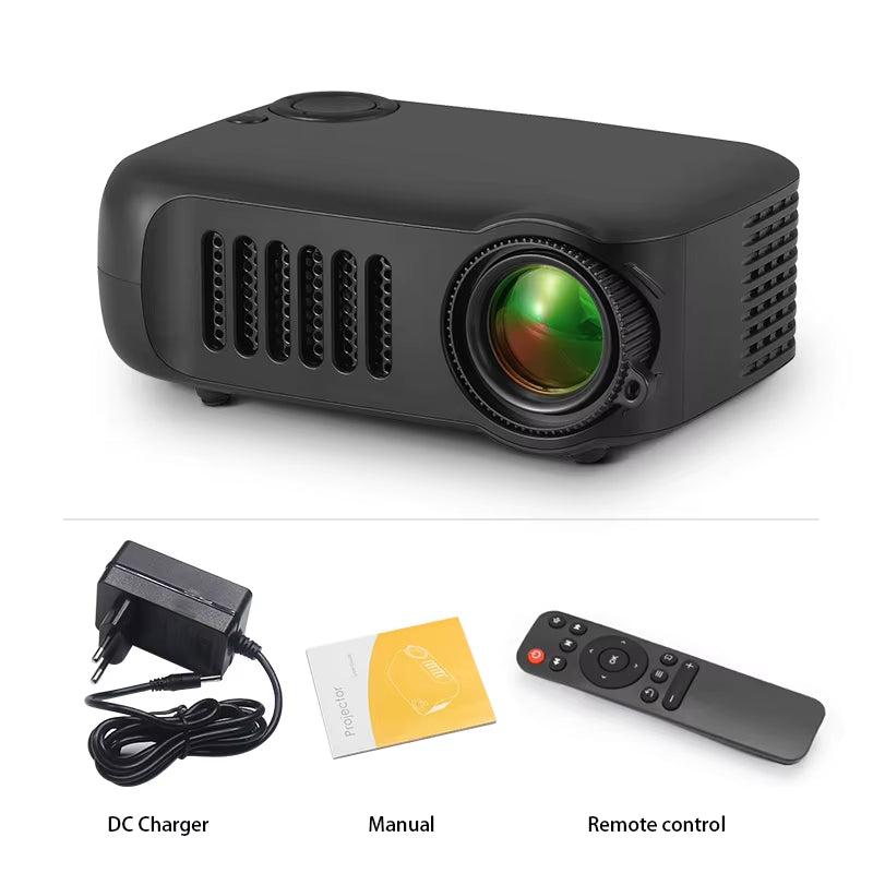MINI Projector Portable 3D LED Video Projectors Home Cinema Theater Game Laser Beamer Smart TV BOX 1080P 4K via HD Port A2000