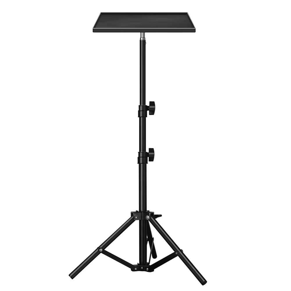 Adjustable Floor Projector Stand with 1/4 Inch Thread Universal Mount for Laptops Cameras and Equipment