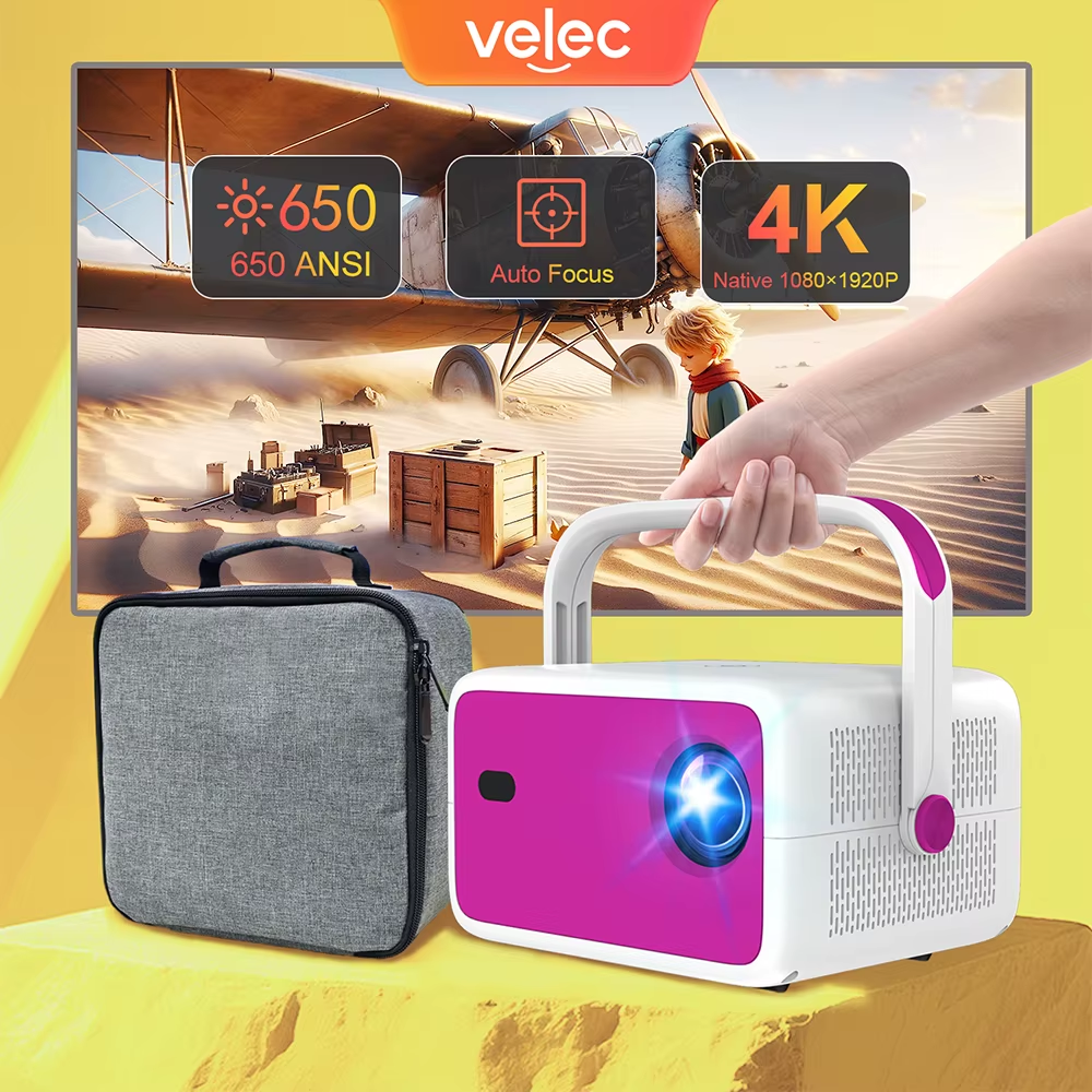 4K 1080P HD Projector 650 ANSI Auto Focus Android 11 H713 Wifi6 BT5.2 Portable Outdoor Video Smart Home Theater Projectors