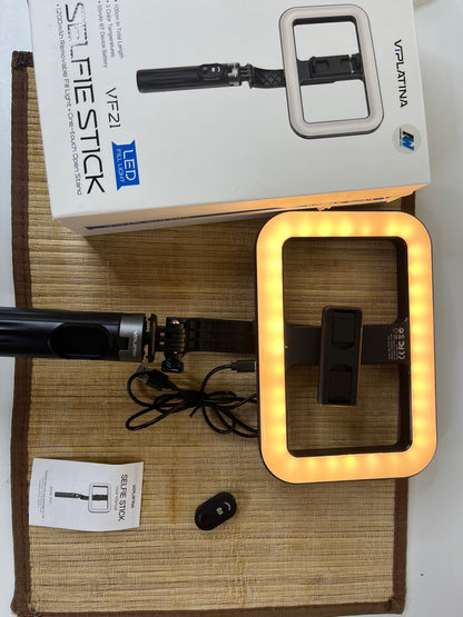 Ring light selfie stick portable