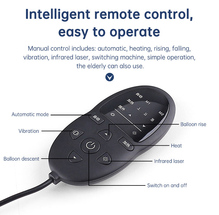 Waist Massager Lumbar Traction Inflatable Hot Compress Back Cervical Stretcher Massage Air Pressure Reduce Relief Pain