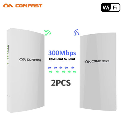 COMFAST CF-E130N 2.4G Outdoor WiFi Bridge for Elevator Surveillance and Industrial Applications