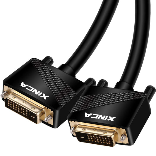 DVI to DVI Dual Link Cable High Resolution Digital Video Connection with Ferrite Core & Double Shielding DVI-D 24+1 Pin 10 Feet (3 Meter)-