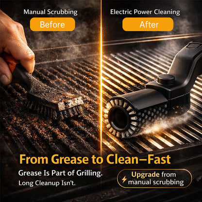 Rechargeable Electric Cleaning Brush for Grill & Floors, 3-in-1 Power Scrubber for BBQ, Patio, Tile
