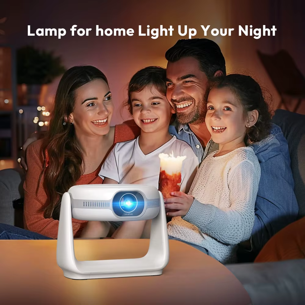 A10 Smart Android 11.0 1080P Projector with 5G Wifi Lamp Portable Projectors 4K Support HD Video Home Theater Projector