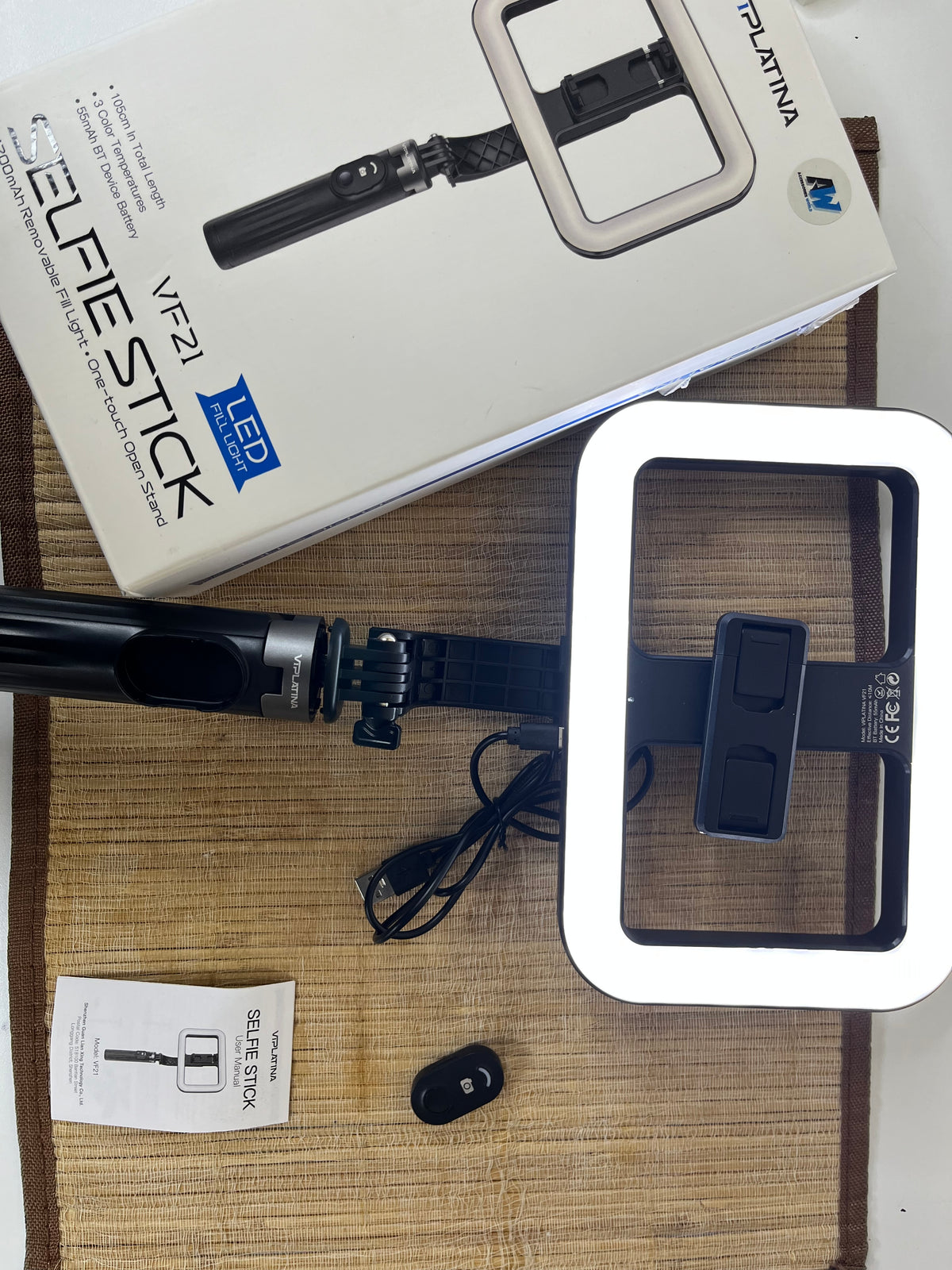 Ring light selfie stick