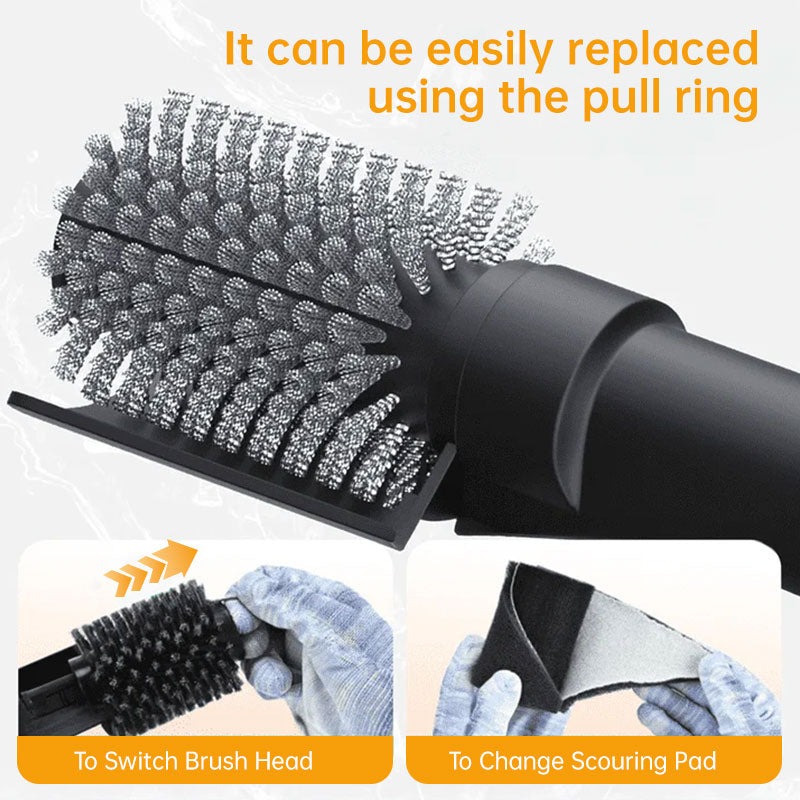 Rechargeable Electric Cleaning Brush for Grill & Floors, 3-in-1 Power Scrubber for BBQ, Patio, Tile