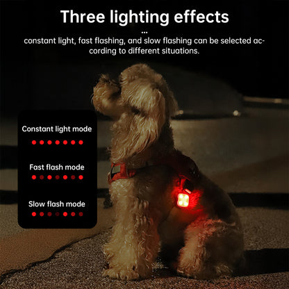 USB Rechargeable 3-Mode LED Pet Safety Light - Glowing Collar for Dogs and Cats