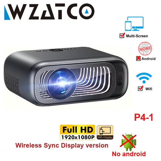 New P4 Smart Android Wifi Full HD 1080P Projector 4K Portable Projectors 3D Video Home Theater LCD Beamer Proyector