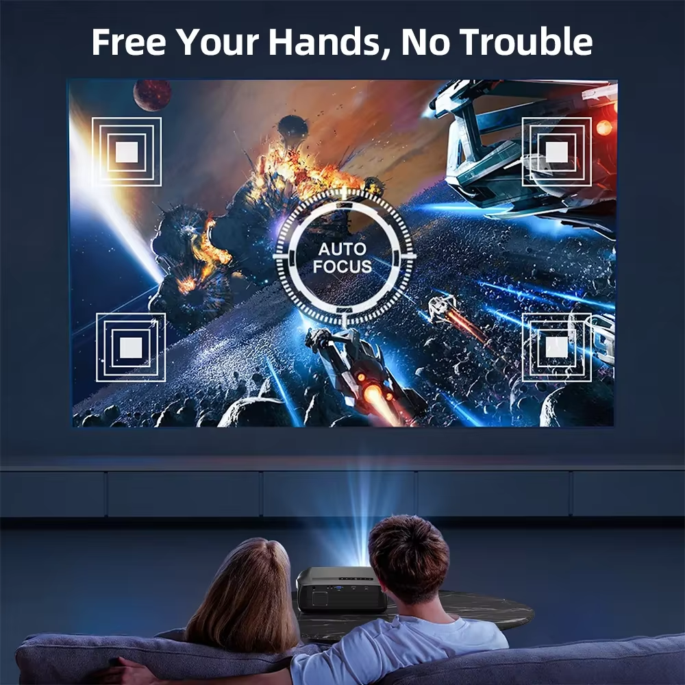 A10R 3500ANSI 1920 * 1080P Full HD 4K Projector Smart Android Auto Focus Outdoor Home Cinema Projectors for Movies Video