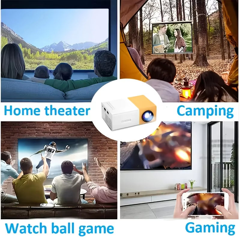 Native HD Mini Projector Portable Home Theater Projectors Supports HDMI USB Connection