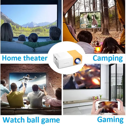 Native HD Mini Projector Portable Home Theater Projectors Supports HDMI USB Connection