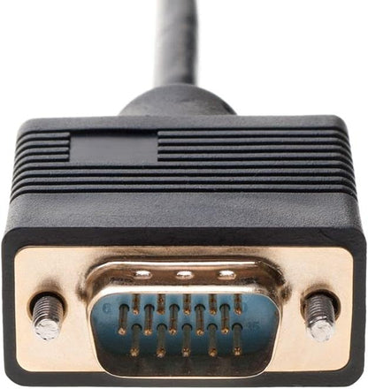 3FT SVGA + Audio Monitor Cable - Male to Male VGA to VGA 1080P for PC, Projector, Laptop, TV