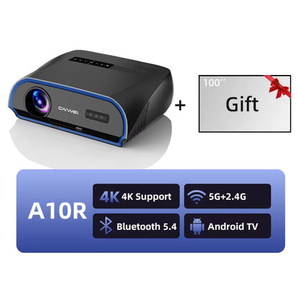A10R 3500ANSI 1920 * 1080P Full HD 4K Projector Smart Android Auto Focus Outdoor Home Cinema Projectors for Movies Video