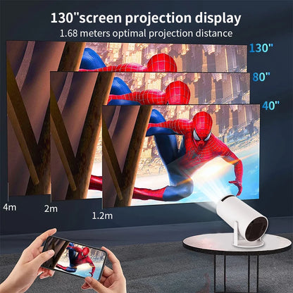 Projector 4K 1080P Support with Bluetooth and Wifi 6, Auto Correction/Focus, Mini Projector Smart for Movie Projection